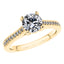 18ct Yellow Gold Round Brilliant Diamond Engagement Ring.