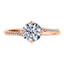 4 Claw Round Brilliant 18ct Rose Gold twist Engagement Ring