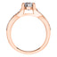 Round Brilliant 4 claw Rose Gold Diamond Engagement Ring.