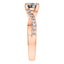 Round Brilliant 4 claw Rose Gold Diamond Engagement Ring.