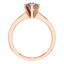 6 Claw Delicate Round Brilliant Diamond Engagement Ring in 18ct Rose Gold