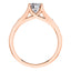 Graceful Round Brilliant 18ct Rose Gold 4 Claw Diamond Engagement Ring.