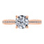 4 Claw 18ct Rose Gold Round Brilliant Diamond Engagement Ring.