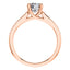 4 Claw 18ct Rose Gold Round Brilliant Diamond Engagement Ring.