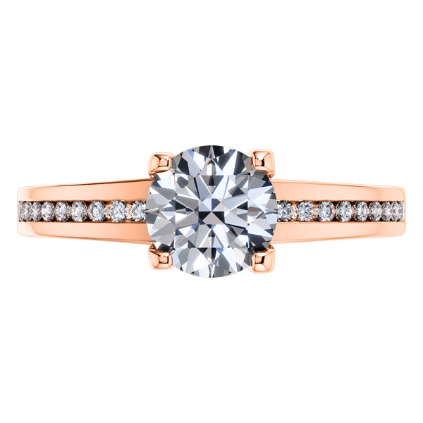 Timeless 4 Claw Round Brilliant Engagement Ring Made in 18ct Rose Gold