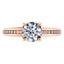 Timeless 4 Claw Round Brilliant Engagement Ring Made in 18ct Rose Gold