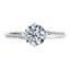 4 Claw Round Brilliant Platinum twist Engagement Ring