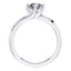 4 Claw Round Brilliant Platinum twist Engagement Ring