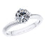 4 Claw Round Brilliant Platinum twist Engagement Ring