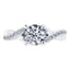 Round Brilliant 4 claw Platinum Diamond Engagement Ring.