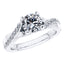 Round Brilliant 4 claw Platinum Diamond Engagement Ring.