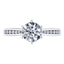 6 Claw Delicate Round Brilliant Diamond Engagement Ring in Platinum