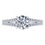 Elegant Round Brilliant Platinum Diamond Engagement Ring.