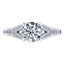 Graceful Round Brilliant Platinum 4 Claw Diamond Engagement Ring.