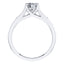 Graceful Round Brilliant Platinum 4 Claw Diamond Engagement Ring.