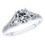 Graceful Round Brilliant Platinum 4 Claw Diamond Engagement Ring.