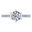 Elegant Platinum Diamond Engagement Ring With 6 Claws.