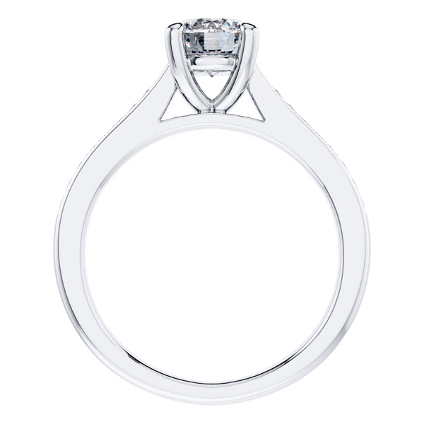 Platinum Round Brilliant Diamond Engagement Ring.