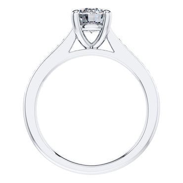 Platinum Round Brilliant Diamond Engagement Ring.