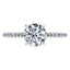 Stunning Round Brilliant Diamond 4 Claw Engagement Ring with side diamonds Set in Platinum.