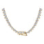 Three claw graduated round H-SI diamond necklace in 18k yellow gold