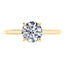 Stunning Round Brilliant Diamond 4 Claw Engagement Ring Set in 18ct Yellow Gold.