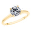 Stunning Round Brilliant Diamond 4 Claw Engagement Ring Set in 18ct Yellow Gold.