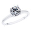 Stunning Round Brilliant Diamond 4 Claw Engagement Ring Set in Platinum.