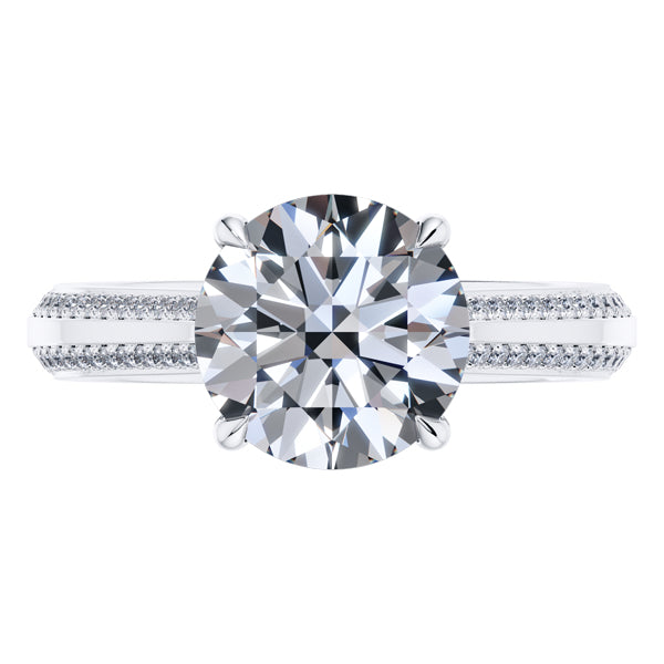 GIA Certified Type 2a Round Diamond Engagement Ring, in Platinum