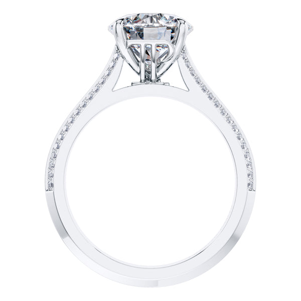 GIA Certified Type 2a Round Diamond Engagement Ring, in Platinum