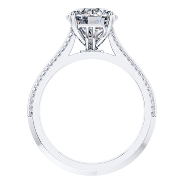 GIA Certified Type 2a Round Diamond Engagement Ring, in Platinum