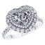 GIA Certified Type 2a Heart Shape Diamond Engagement Ring, in Platinum