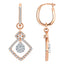 0.87ct Round Brilliant Diamond Drop Earrings in 18ct Rose Gold