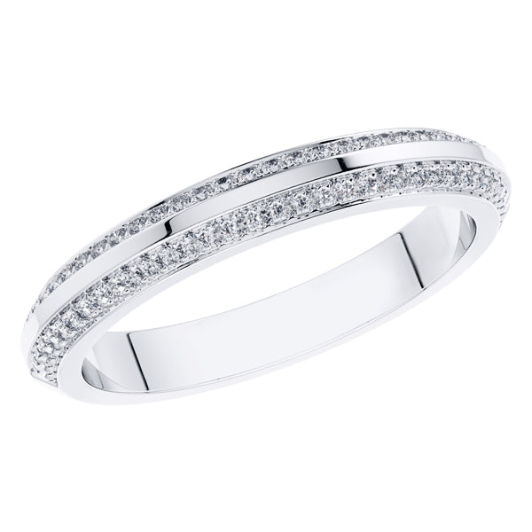 0.21ct Round Diamond Signature ET Wedding Ring in 18ct White Gold