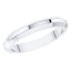 Plain TP Signature Wedding Ring in 18ct White Gold