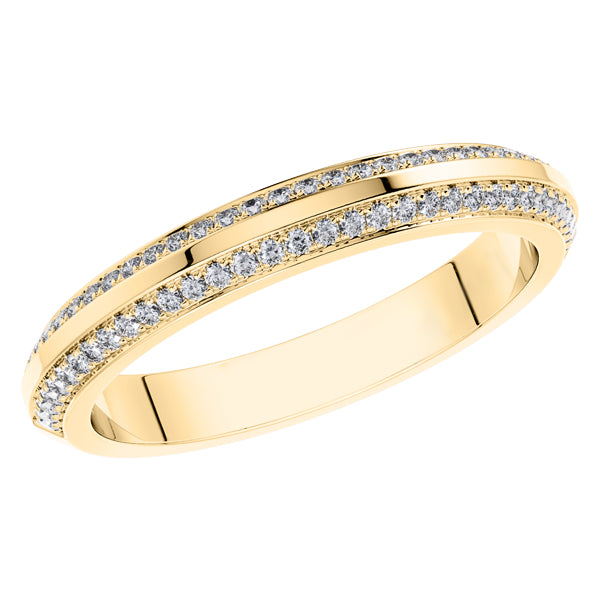 0.21ct Round Diamond Signature ET Wedding Ring in 18ct Yellow Gold