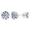 Modern 4 CLAW SET ROUND SOLITAIRE DIAMOND STUDS IN PLATINUM.