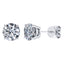 Claw Set Round Brilliant Solitaire Diamond Studs in PLATINUM