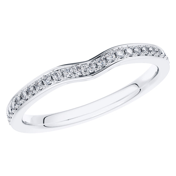 0.40ct Round Diamond Full Eternity Wedding Ring in 18ct White Gold