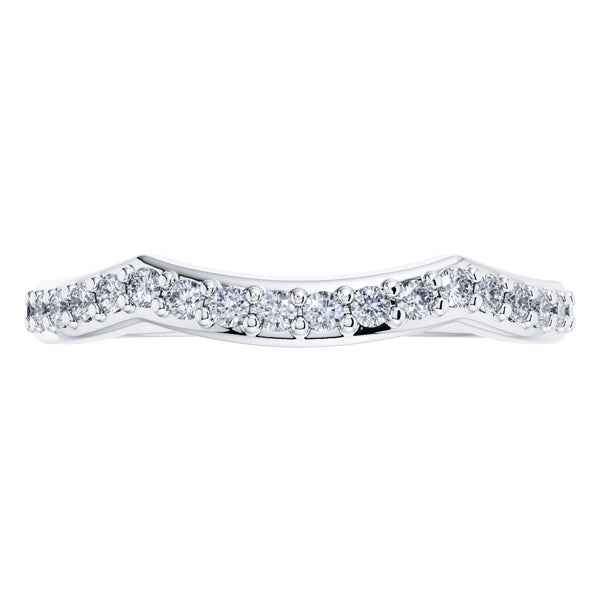 0.30ct Round Diamond Half Eternity Wedding Ring in 18ct White Gold