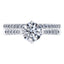 18ct White Gold Round Brilliant 4 Claw Engagement Wedding Ring.