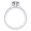 18ct White Gold Round Brilliant 4 Claw Engagement Wedding Ring.