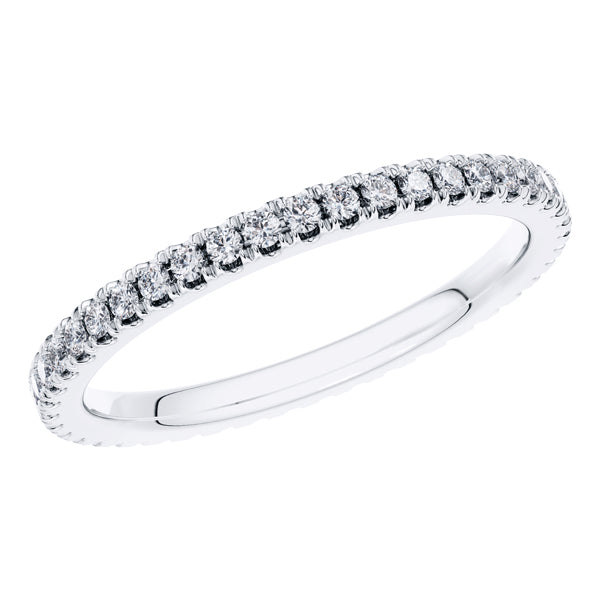 0.50ct Round Diamond Full Eternity Wedding Ring in 18ct White Gold