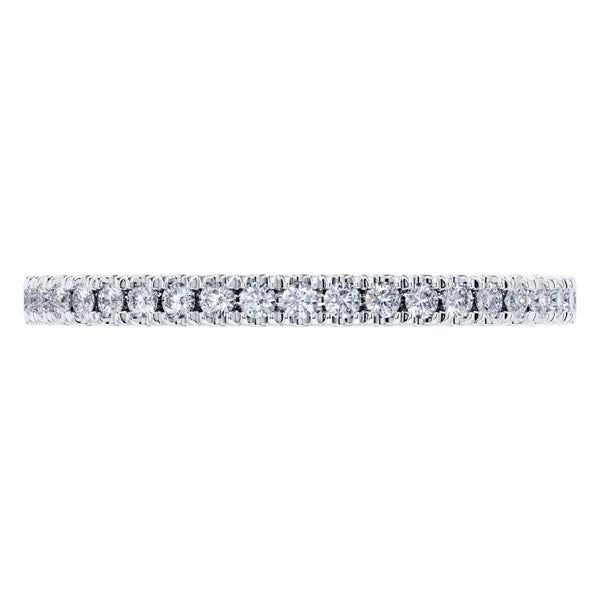 0.25ct Round Diamond Half Eternity Wedding Ring in 18ct White Gold