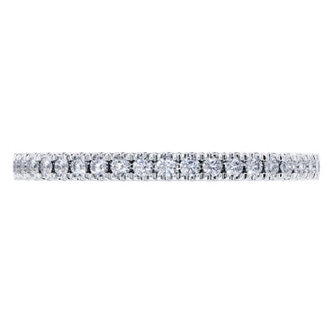 0.25ct Round Diamond Half Eternity Wedding Ring in 18ct White Gold