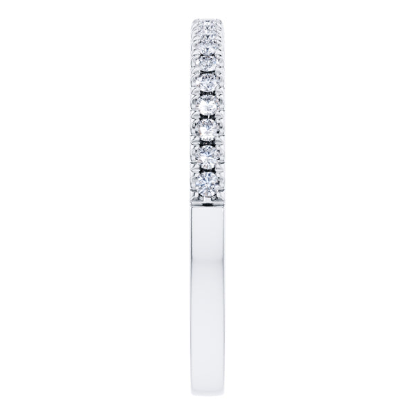 0.25ct Round Diamond Half Eternity Wedding Ring in 18ct White Gold