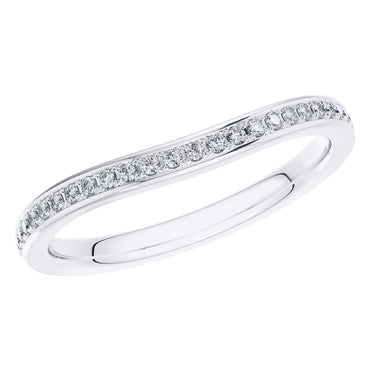 0.35ct Round Diamond Full Eternity Wedding Ring in 18ct White Gold