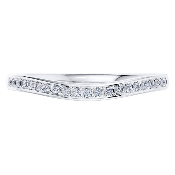 0.15ct Round Diamond Half Eternity Wedding Ring in 18ct White Gold