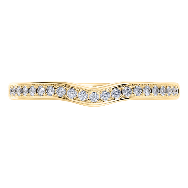 0.20ct Round Diamond Half Eternity Wedding Ring in 18ct Yellow Gold