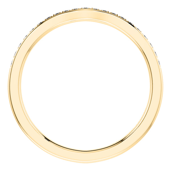 0.20ct Round Diamond Half Eternity Wedding Ring in 18ct Yellow Gold